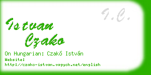 istvan czako business card